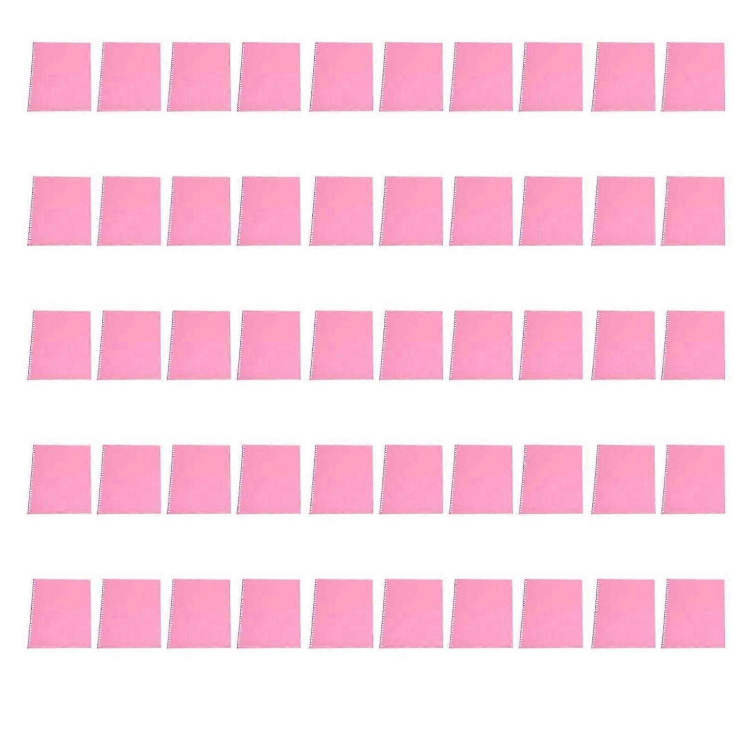 50pcs Sheet Protectors 30 Hole A4 Flexible Frosted Translucent Waterproof Reusable Binding Covers for Reports Presentations Red