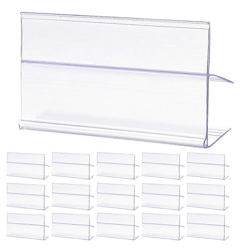 Clear Card Label Holder Supermarket Supplies Price Tag Display Holder Photo Display Stable Design 25Pack