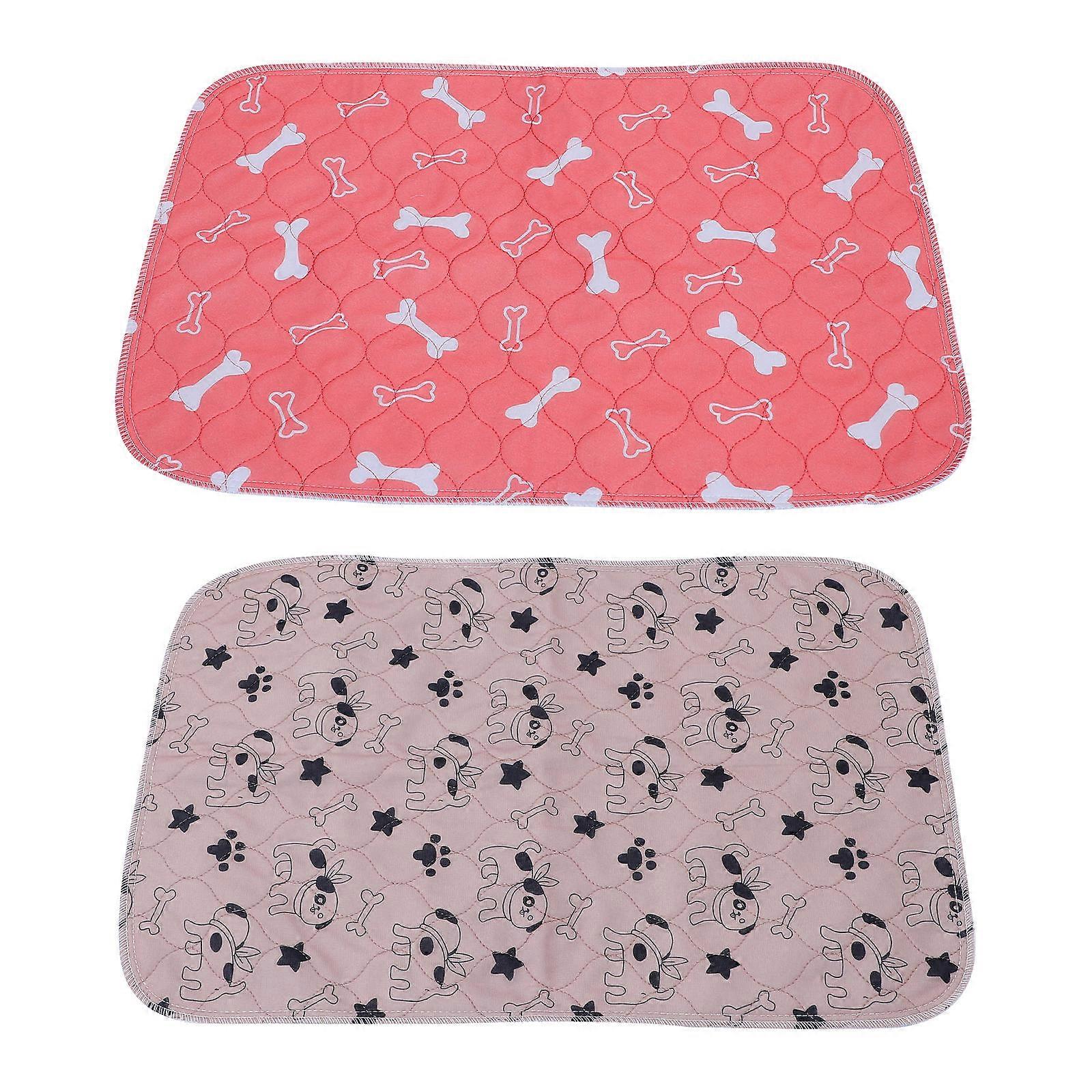 Reusable Pet Pee Pad Three Layer Design Waterproof Dog Brown for Training 2Pcs
