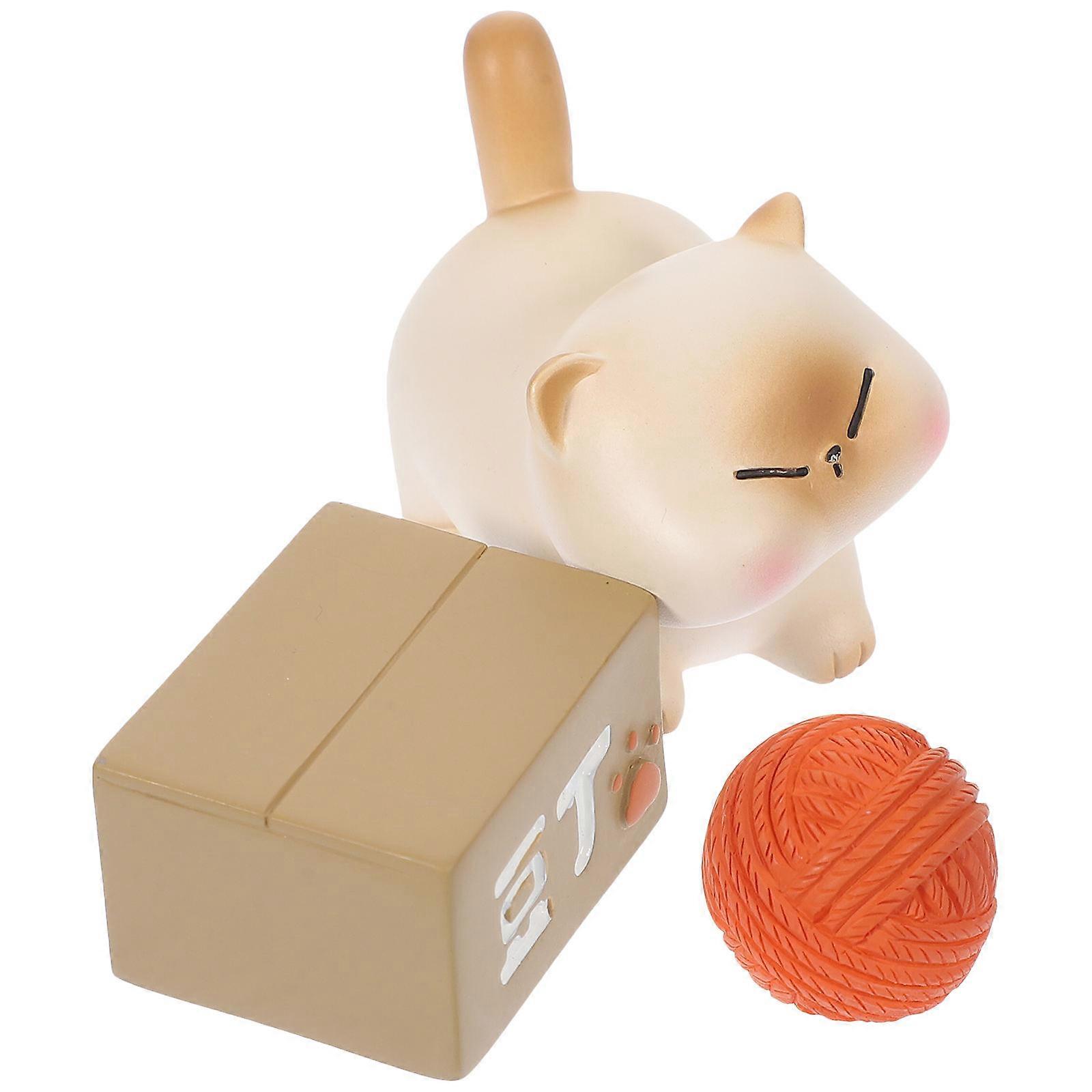 Resin Statue Desktop Decoration For Indoor Use 4.40X3.30X2.60CM 1Set
