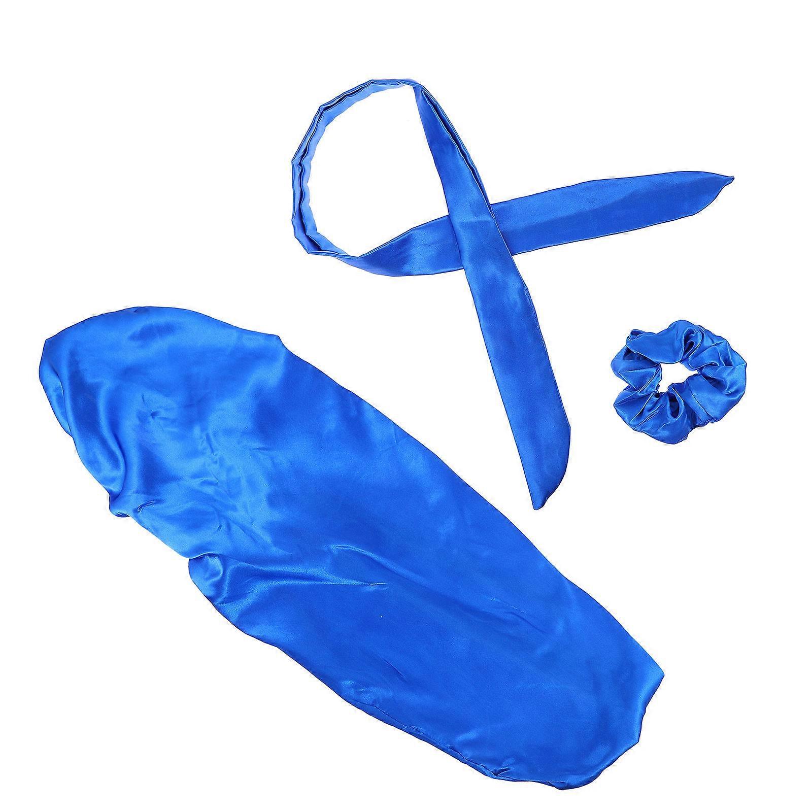 Hair Care Bonnet Sleep Hat Satin Style Preservation Elastic Band Design 1Set