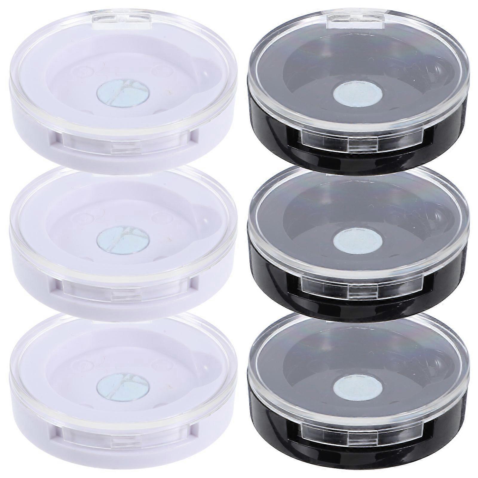 6pcs Single Color Eyeshadow Case Empty Box Eyeshadow Sub Packaging Container