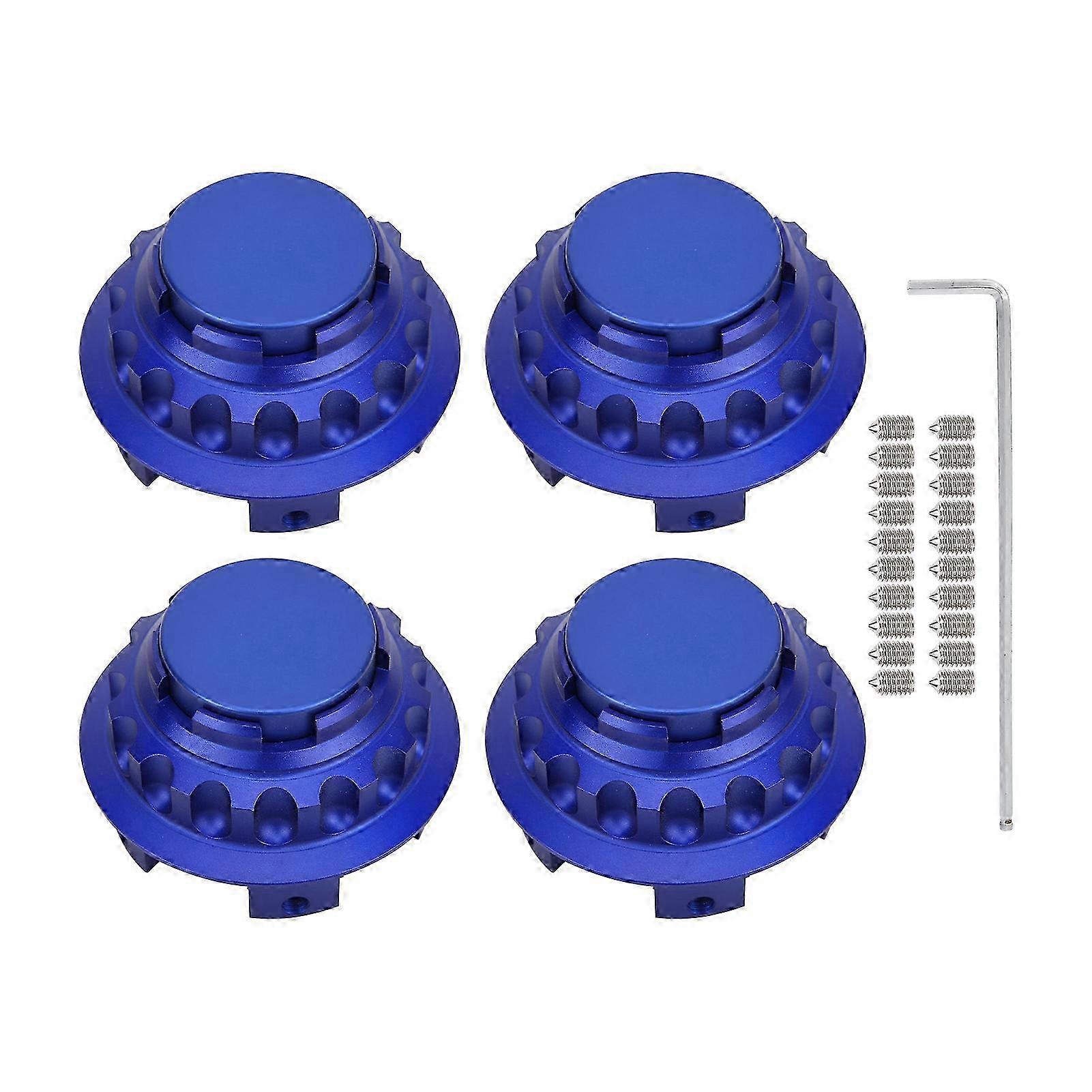 4pcs 3in Wheel Center Hub Caps A1714000025 Replacement for Suitable for a Luxury Vehicle Blue