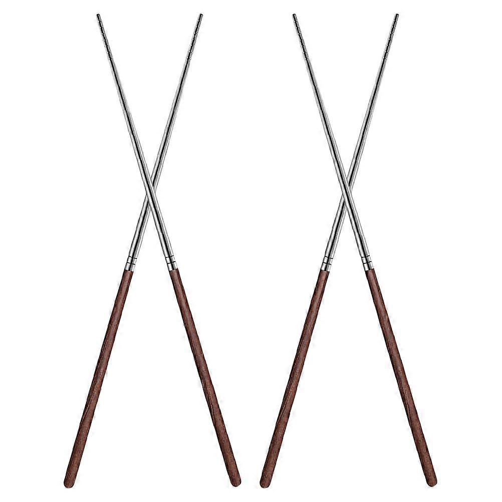 Creative Chopsticks Chinese Cooking Chopsticks Versatile Use For Home Cooks Silver Color 40.00X1.00X1.00CM 2Pairs