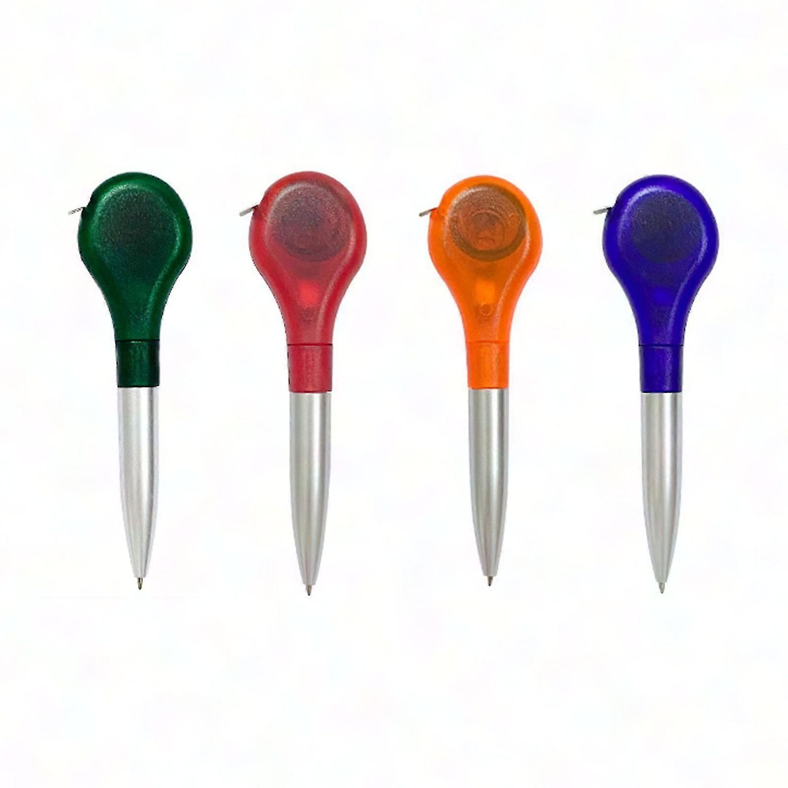 4Pcs Tape Measure Pen Retractable Ruler & Ballpoint