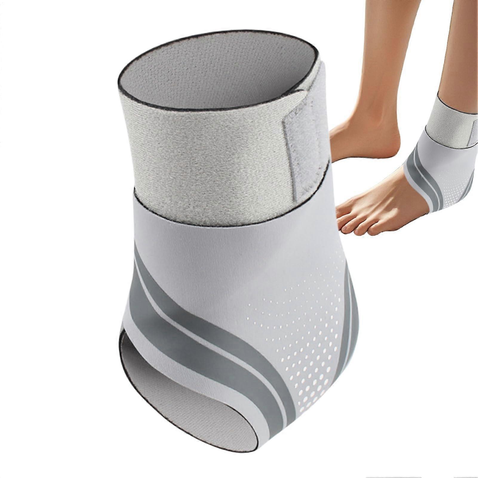 Ankle Support Brace, Sports Ankle Strap  Compression Wrap for Running, Basketball, Soccer Gray