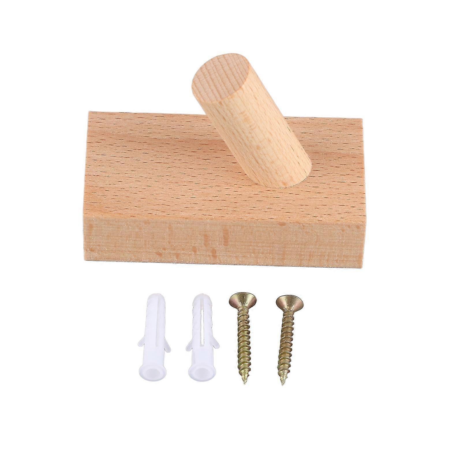 2025 Elegant Wall-Mounted Wooden Hangers For Coats, Multi-Purpose Adhesive Wall Hooks With Space-Saving Decorative Design For Home Office Decor