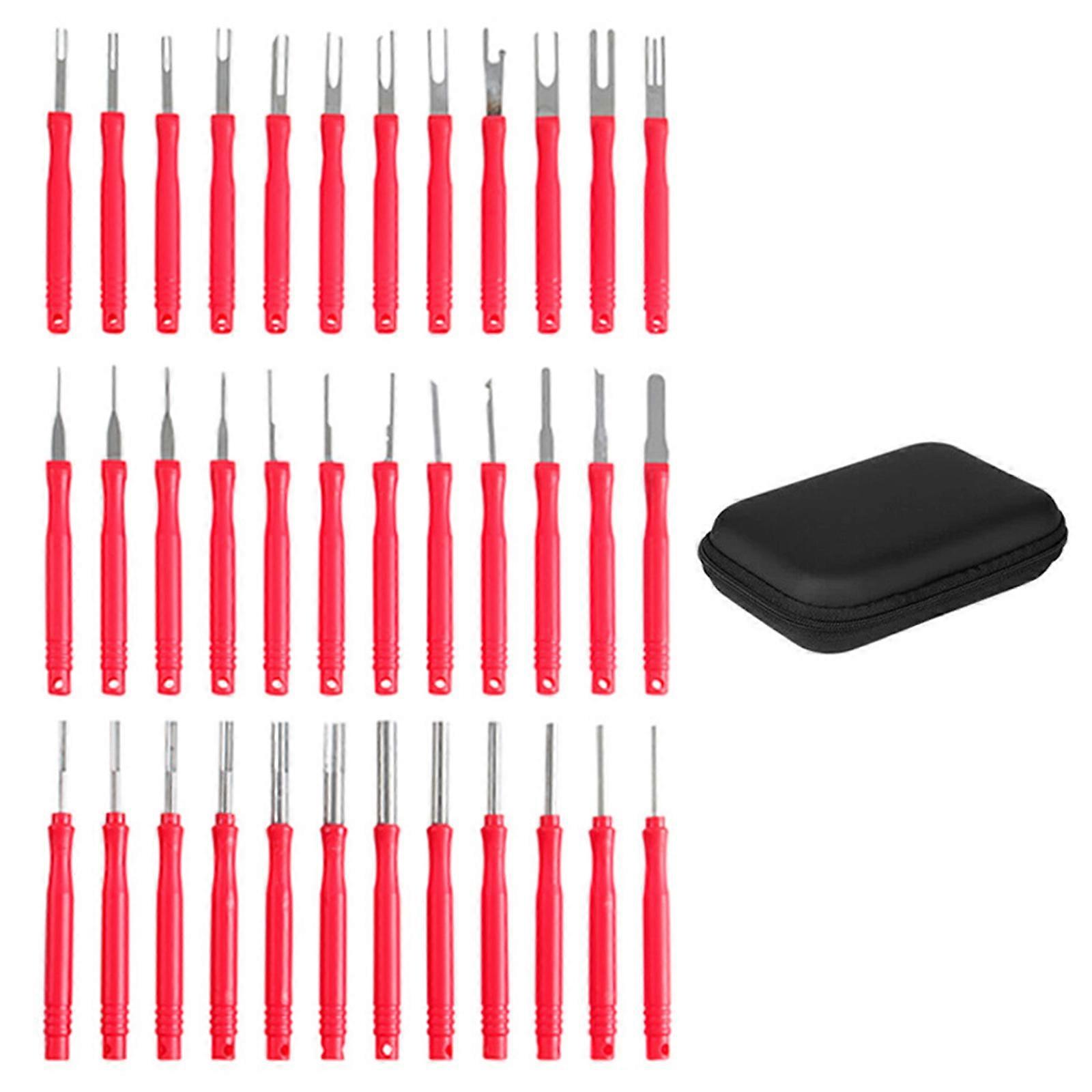 6/8/18/30/36Pcs Terminal Removal Key Tool, Terminal Pin Extractor Puller Repair Remover Key Tool for Car Multicolor