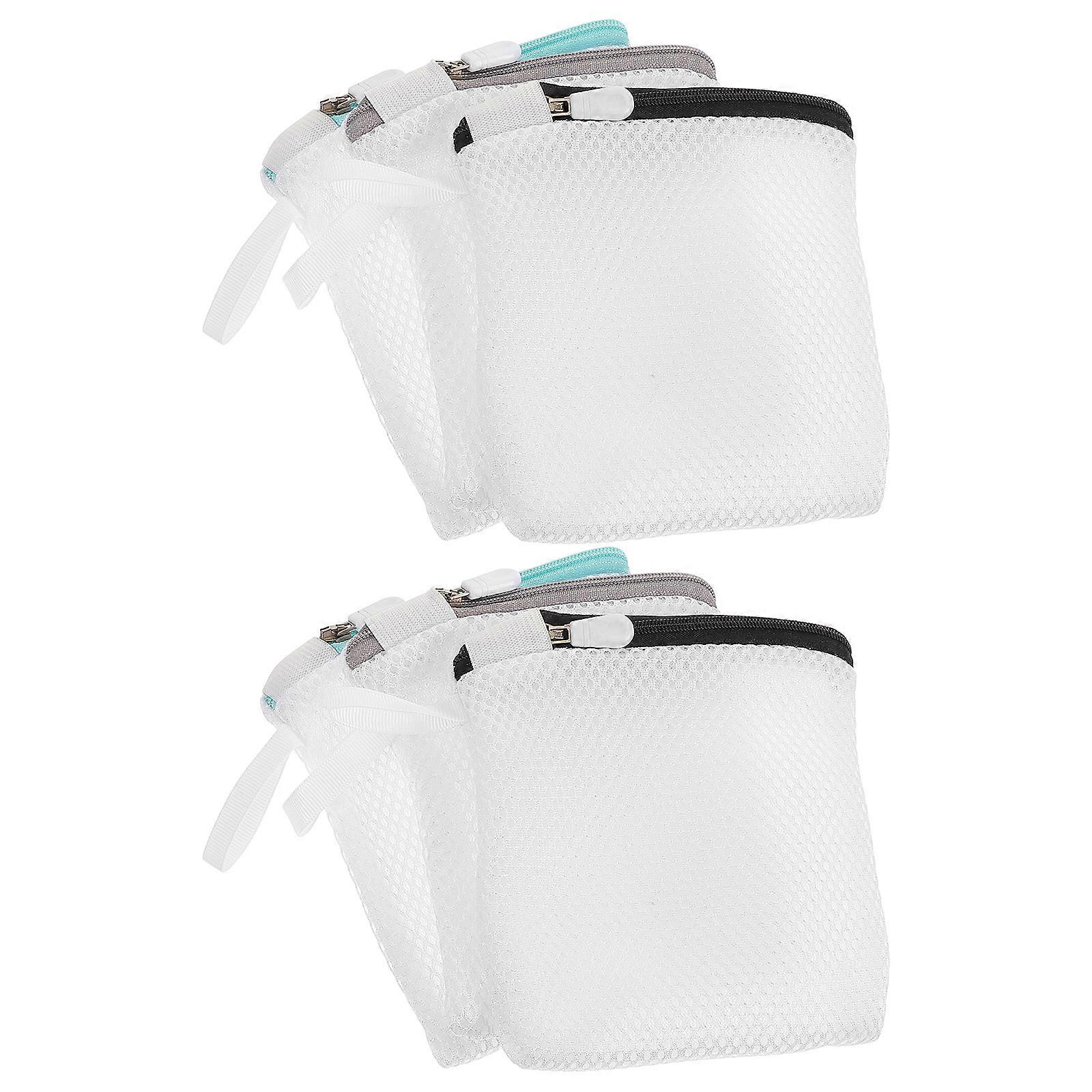 8Pcs Mini Delicates Bags Optimal Rinsing For Washing Machines 12X12X0.5CM Square Shape Polyester Mesh Material