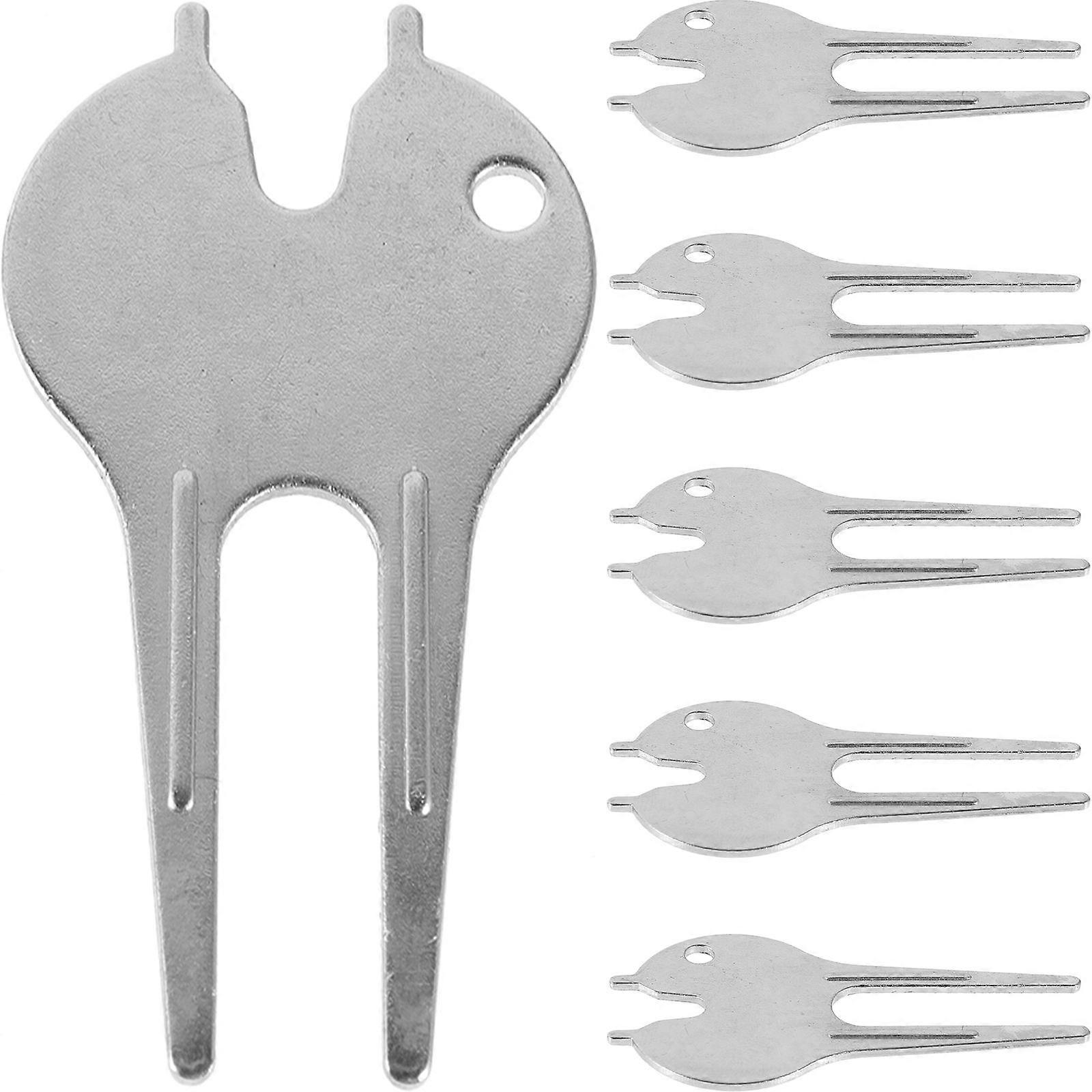Compact Divot Golf Tool Streamlined 6 8x3 6cm Golfs Accessory Golf Players 6Pcs