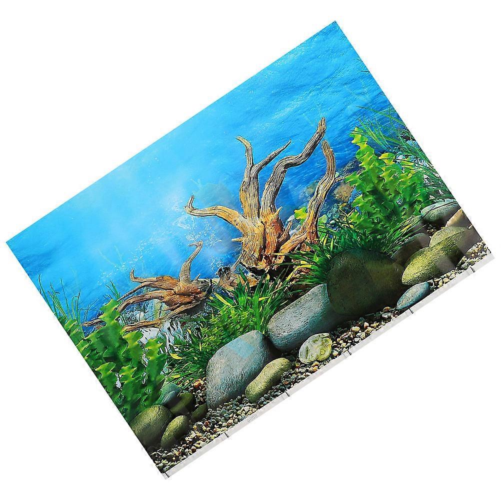Aquarium Background Backdrop Multi 62x30cm Rectangle High Simulated Home Decoration 1 Set