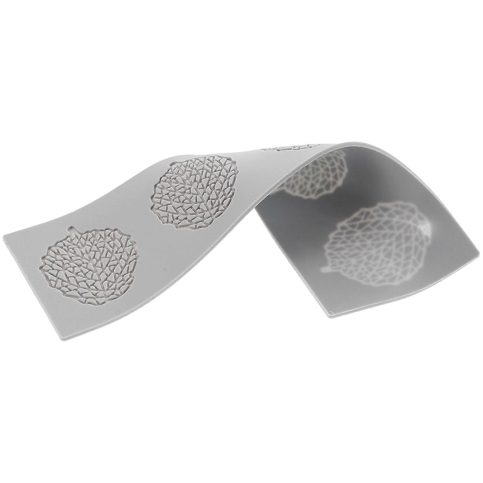 Silicone Leaf Shaped Cake Fondant Mold for Home Baking Grey Easy to Use and Clean