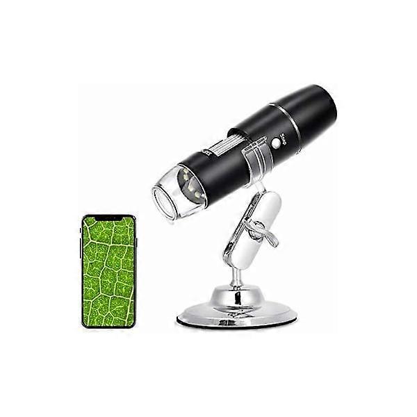 50X1000X WiFi USB Digital Microscope - Portable Endoscope with 8 HD-LEDs for Smartphones/Tablets