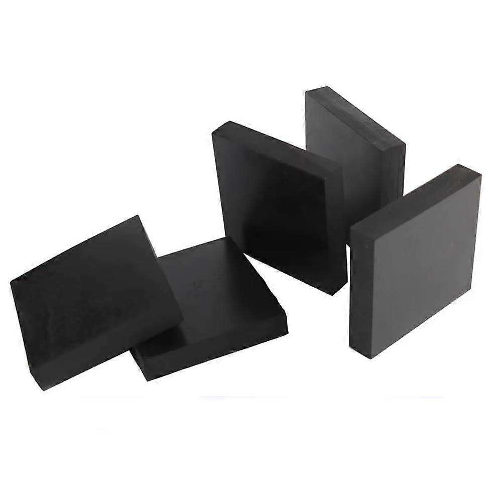 Black Insulating Rubber Plate 100 Mm, Non-Slip Shock-Absorbing Pad 65A, Square Damping Block 100X100X30mm