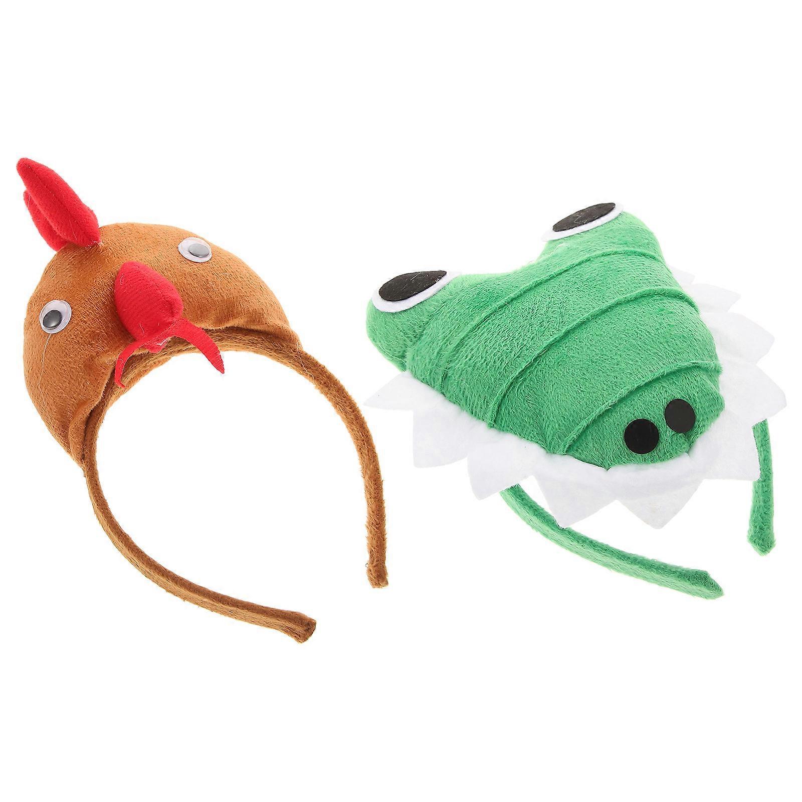 Adorable Cartoon Plush Headdress for Cosplay with Rooster and Design 2pcs Assorted Color