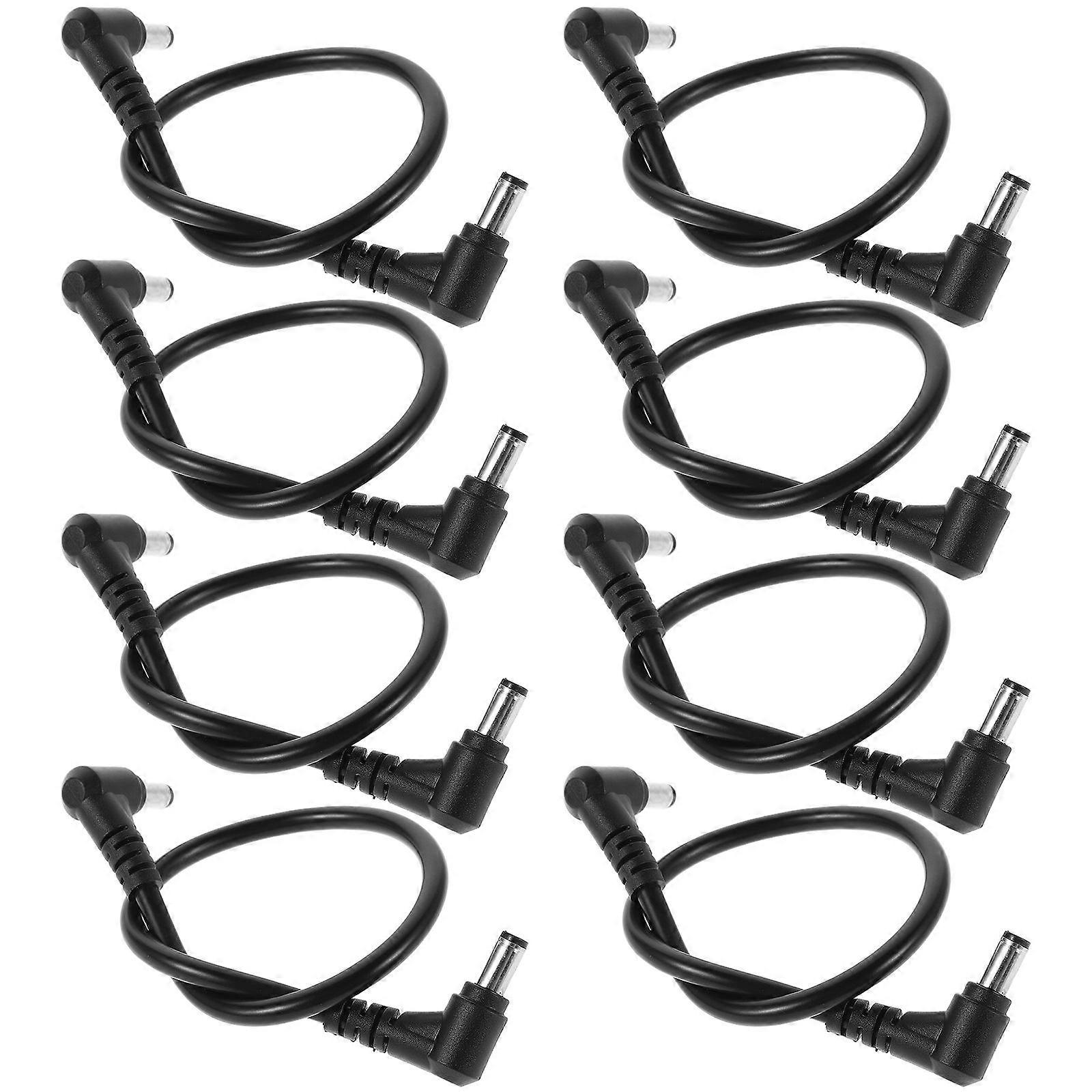 8PCS DC Power Cable Extension, Thick Elbow Male Plug Cord for Space Saving, Versatile Use in Tight Spaces, Insulated, Compatible with Various Sockets