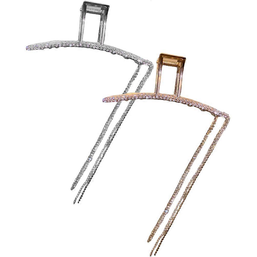 מקסים סגסוגת שיער מהדק דקורטיבי סטיילינג טופר נשים חג המולד 18X4.5 ס"מ 2 יחידות