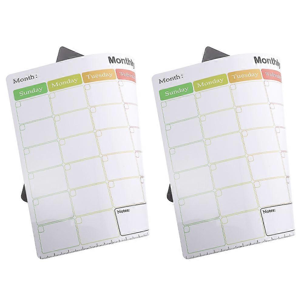 List Planning Whiteboard Fridge Magnetic Writing Boards Refrigerator Use 42X30CM Scheduling Reusable 2Pcs