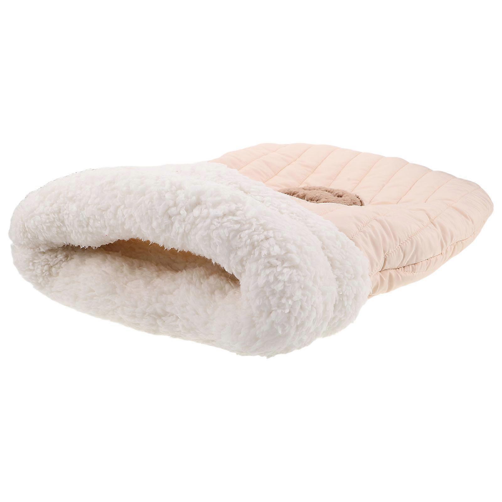 Cat Bed Cat Sleeping Bag For Indoor Cats Comfortable Foldable Sherpa 44.00X31.00X3.50CM 1Pack