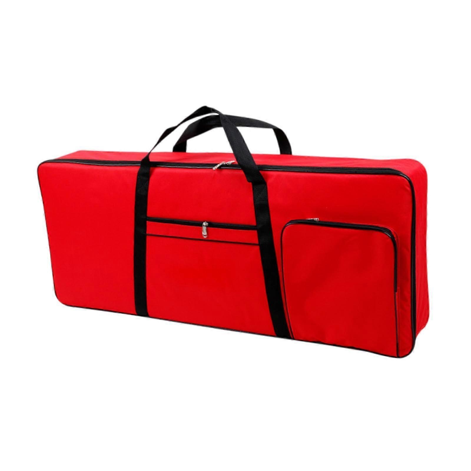 61 Taste Keyboard Case Keyboard Bag Shockproof Portable Waterproof Backpack Handbag Thickened 40.16inchx16.54inchx1.97inch, Red