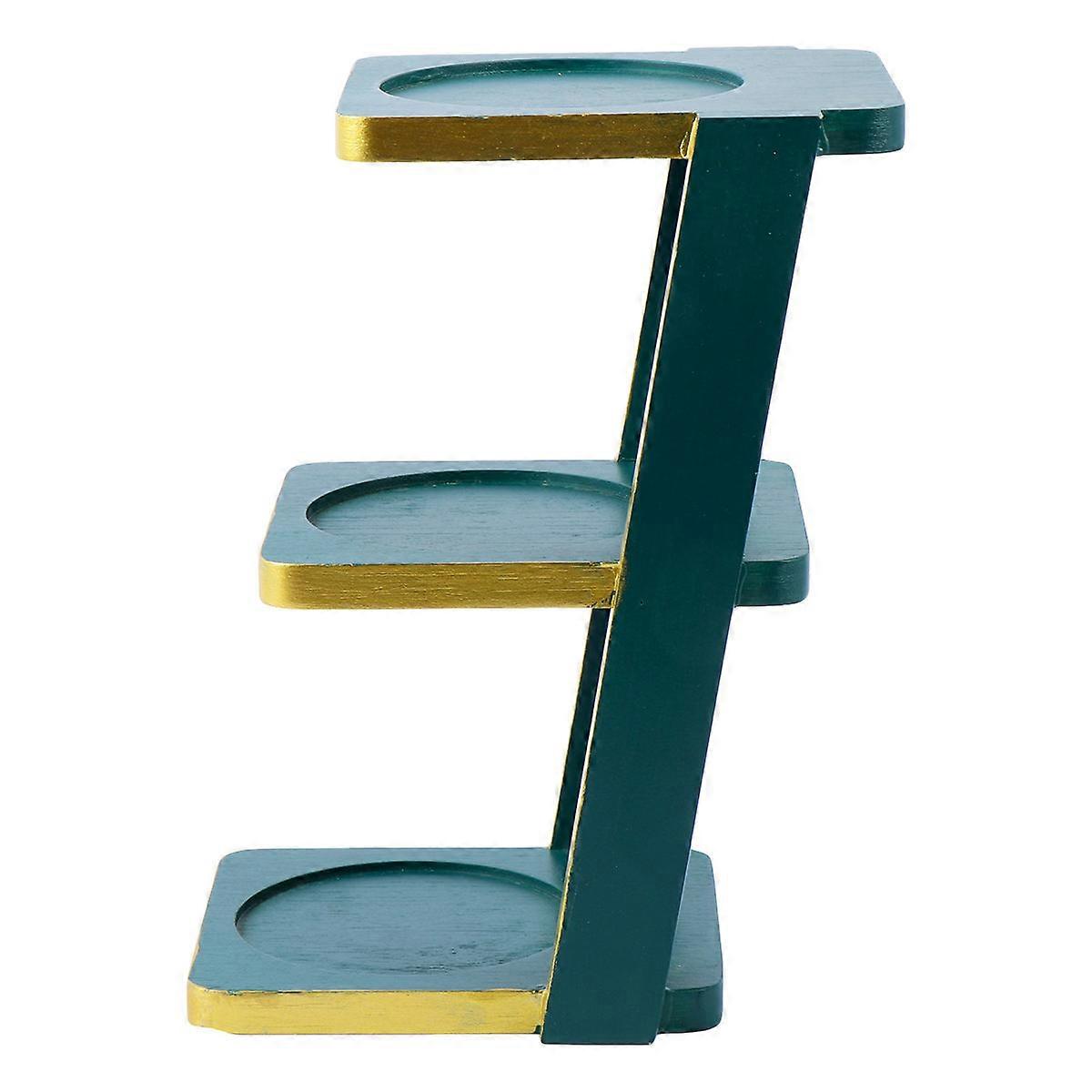 Creative Trapezoidal Succulent Pot Shelf 1 Set Practical Wood Flower Pot Stand