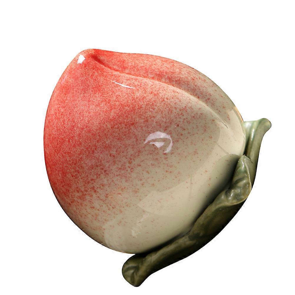 Peach Shaped Containers Tea Canister Creative Moisture-Proof Odor-Resistant Storage Ceramic 1Set