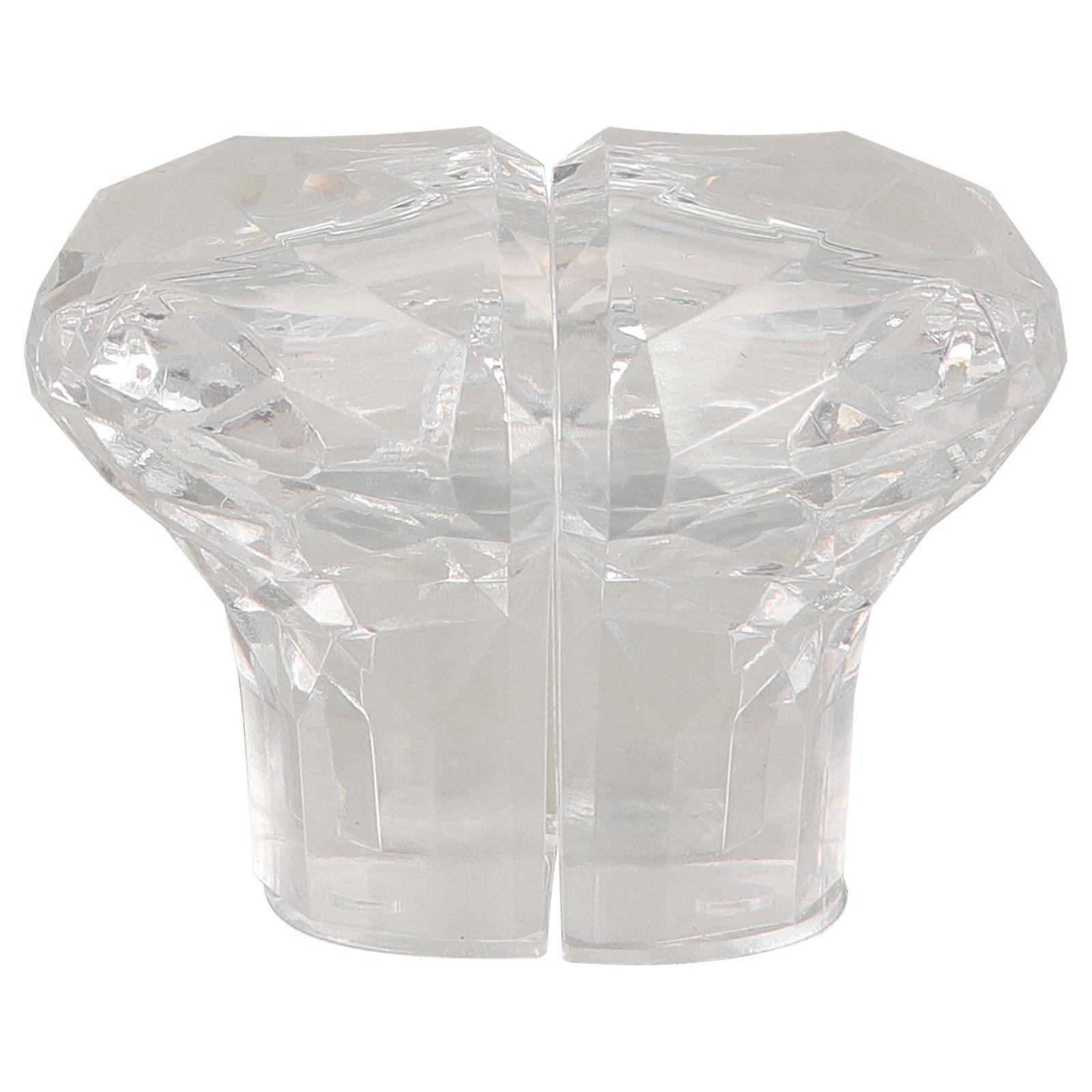 Creative Design Heart Shaped Toilet Tank Button 2Pcs Flush Assistance For Bathroom Users Transparent Color