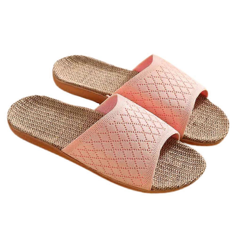 Lightweight Linen Slippers For Adult Women Flat Style 1 Pair Suitable For Spring And Summer Use