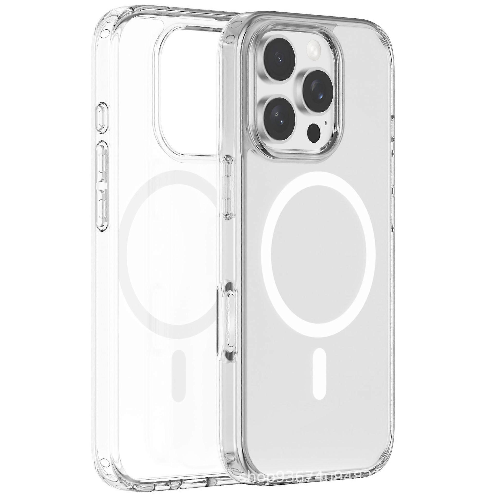 For 16 Pro Max Magnetic Case Silicone Phone Case