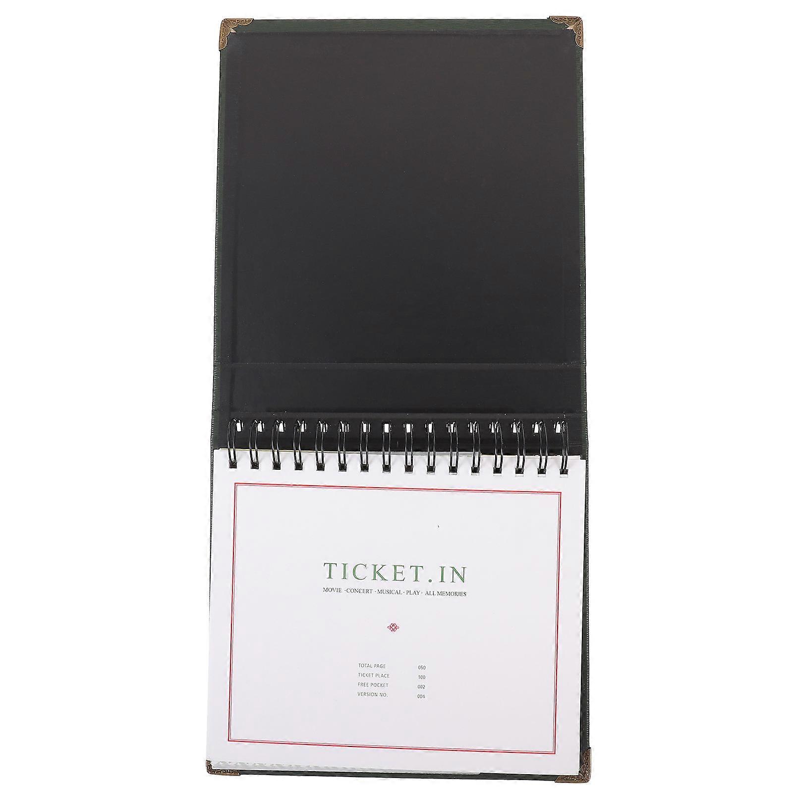 Rectangle Ticket Scrapbook Designed For Adults To Organize Receipts And Store Memories 1Pack