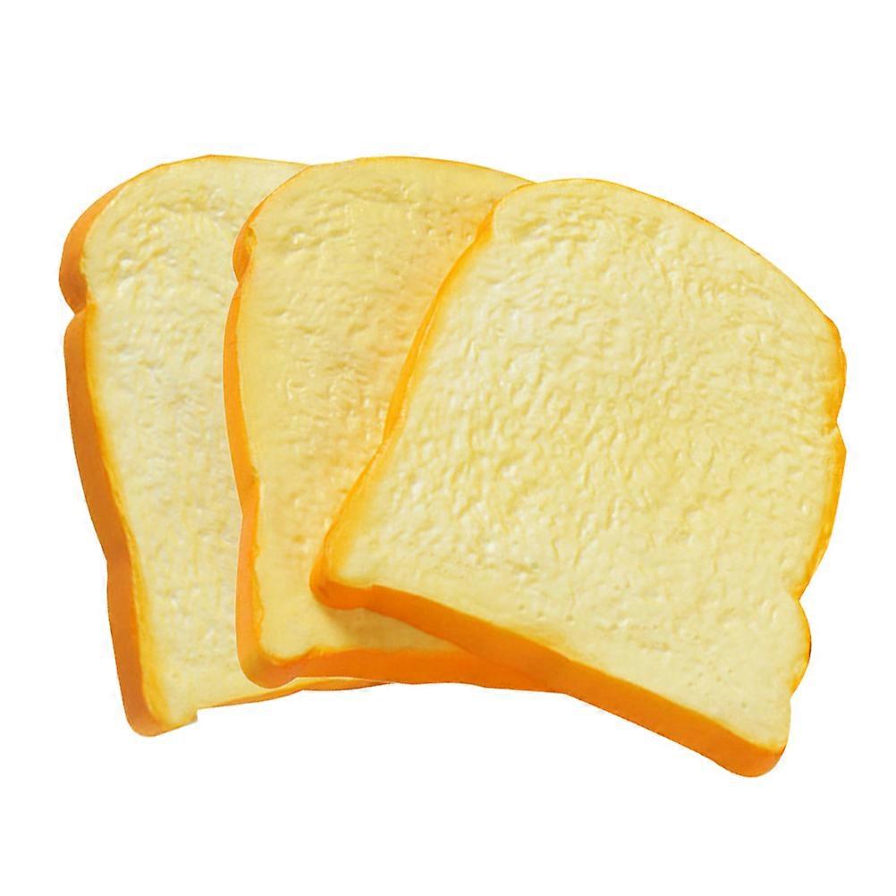 Vivid Yellow Artificial Toast Model PU Fake Bread Decor Perfect for Bakery Display and Photography Prop