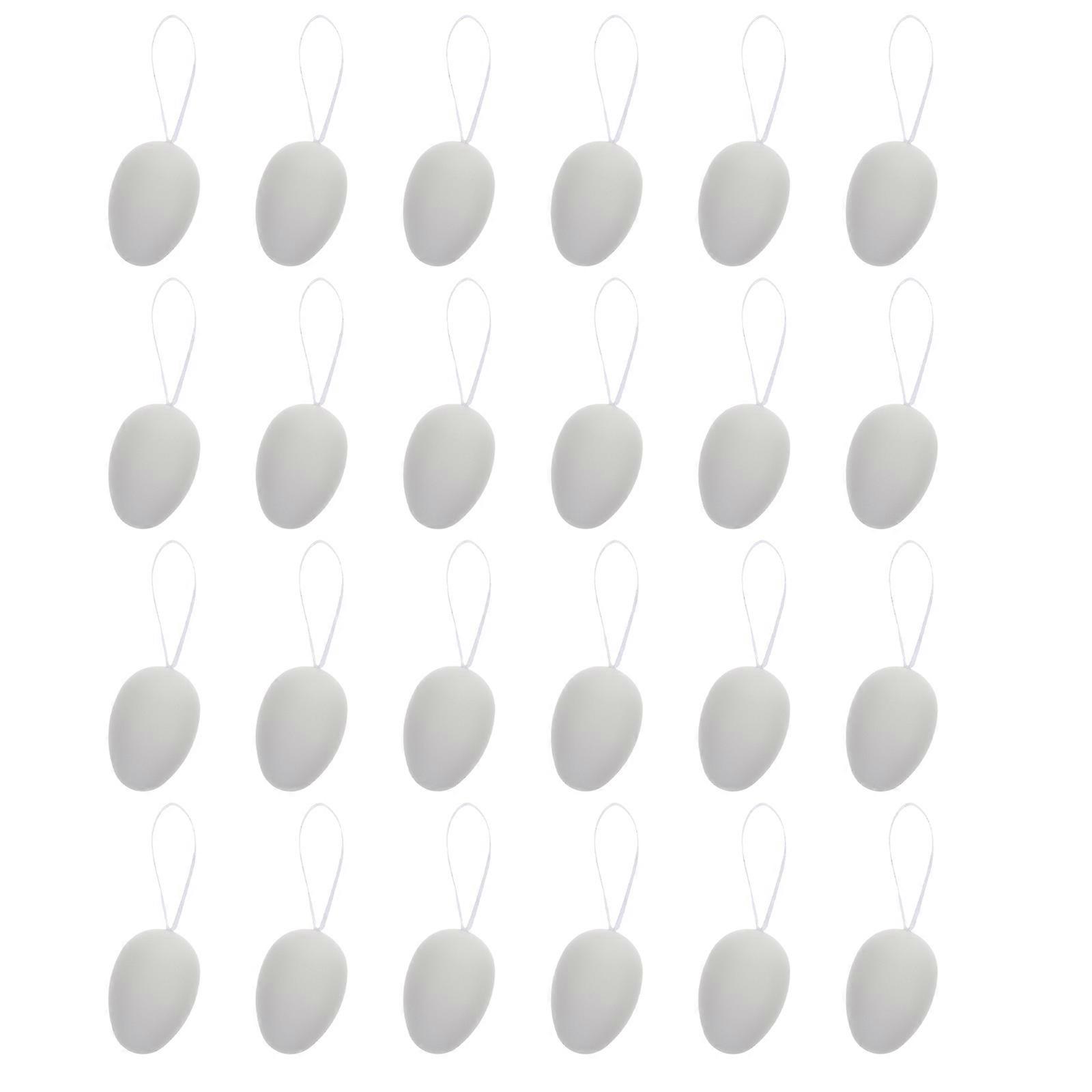 DIY Plastic Easter Eggshell for Decoration White Craft Project 36 Pieces