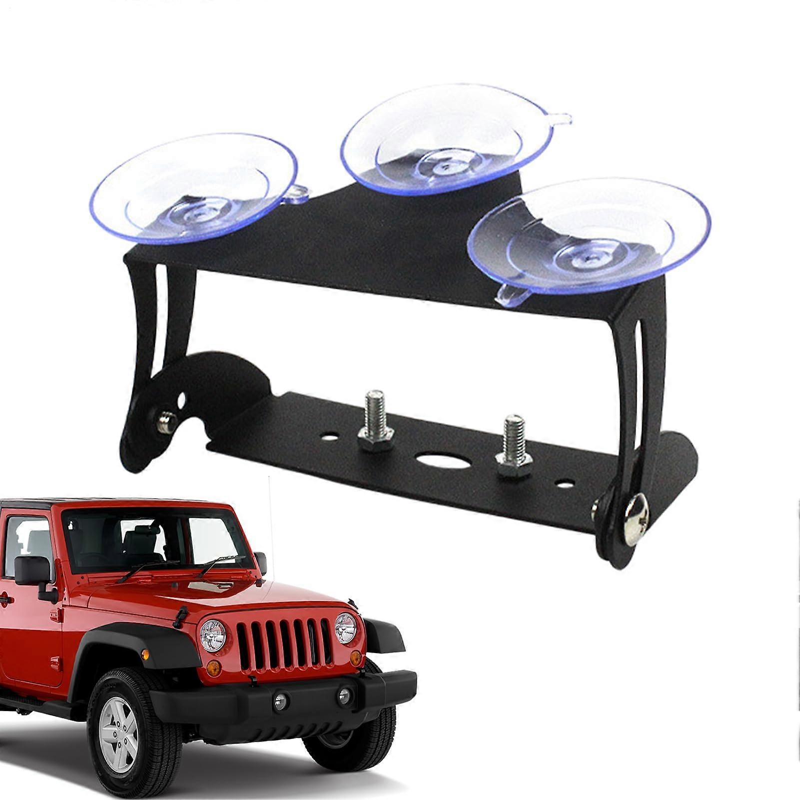 Bumper Mount Light Holder Frame for Off-Road Use, Durable Silicone Suction Cup Mount for Strip Warning Lights