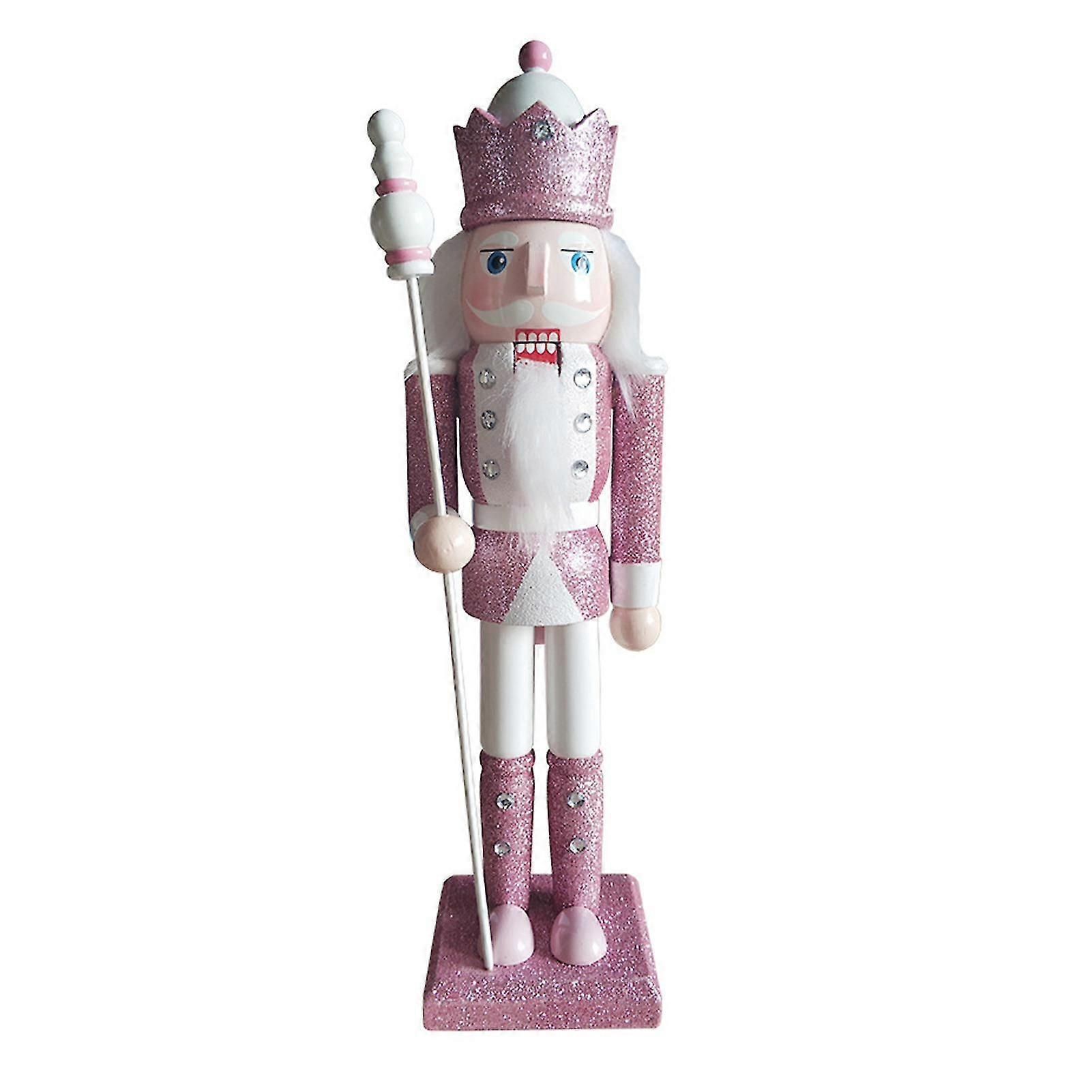 Desktop Ornaments Eye-catching Stable Base Wood Miniature Nutcracker Doll