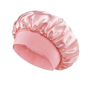 Women's wide-brimmed high-elasticity headscarf, beauty cap, shower cap, hair care hat, women's care satin sleeping cap