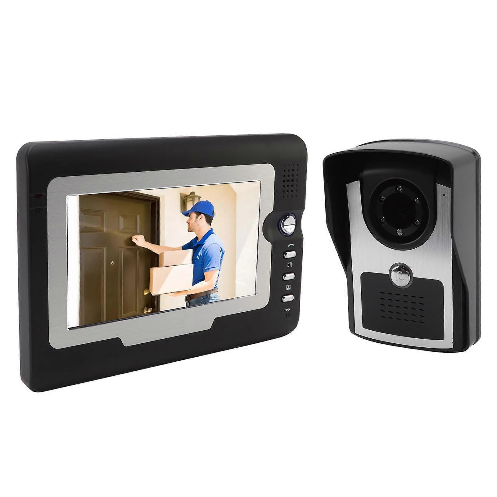 智能高清可视对讲门铃家用电子对讲门铃，带 12 个铃铛 TFT 液晶显示屏