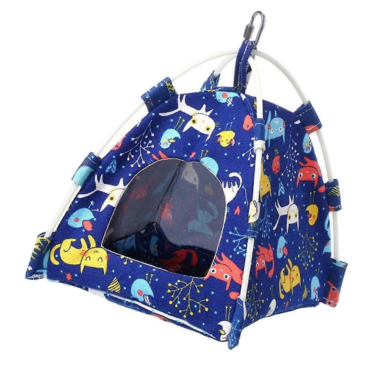 Hanging Parrot Tent for Pets Triangular Warm Nest for Cartoon Bird Tent for Parrots and Other Small Cosy Sleeping Tent for Bird Cages