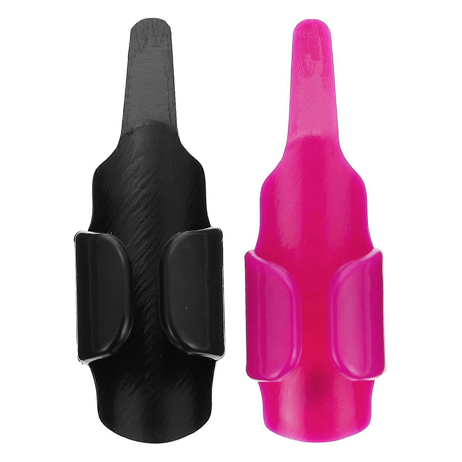 Here's a refined product description for your **2pcs Sewing Finger Protectors Lightweight Ironing Tool for Home Sewing Durable Black & Purple**:
