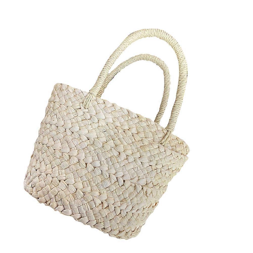 Khaki Handwoven Decorative Basket for Home Storage Made of Synthetic Material 1Pc