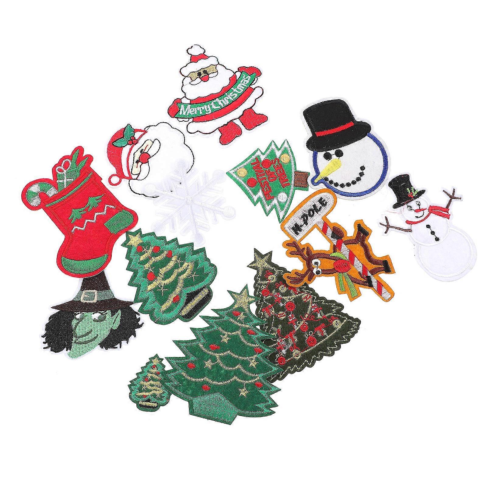 بقع الخياطة على غرار المهرجان لمقدمي الهدايا 13 قطعة إصلاح الملابس متعددة الألوان والاستخدام الزخرفي