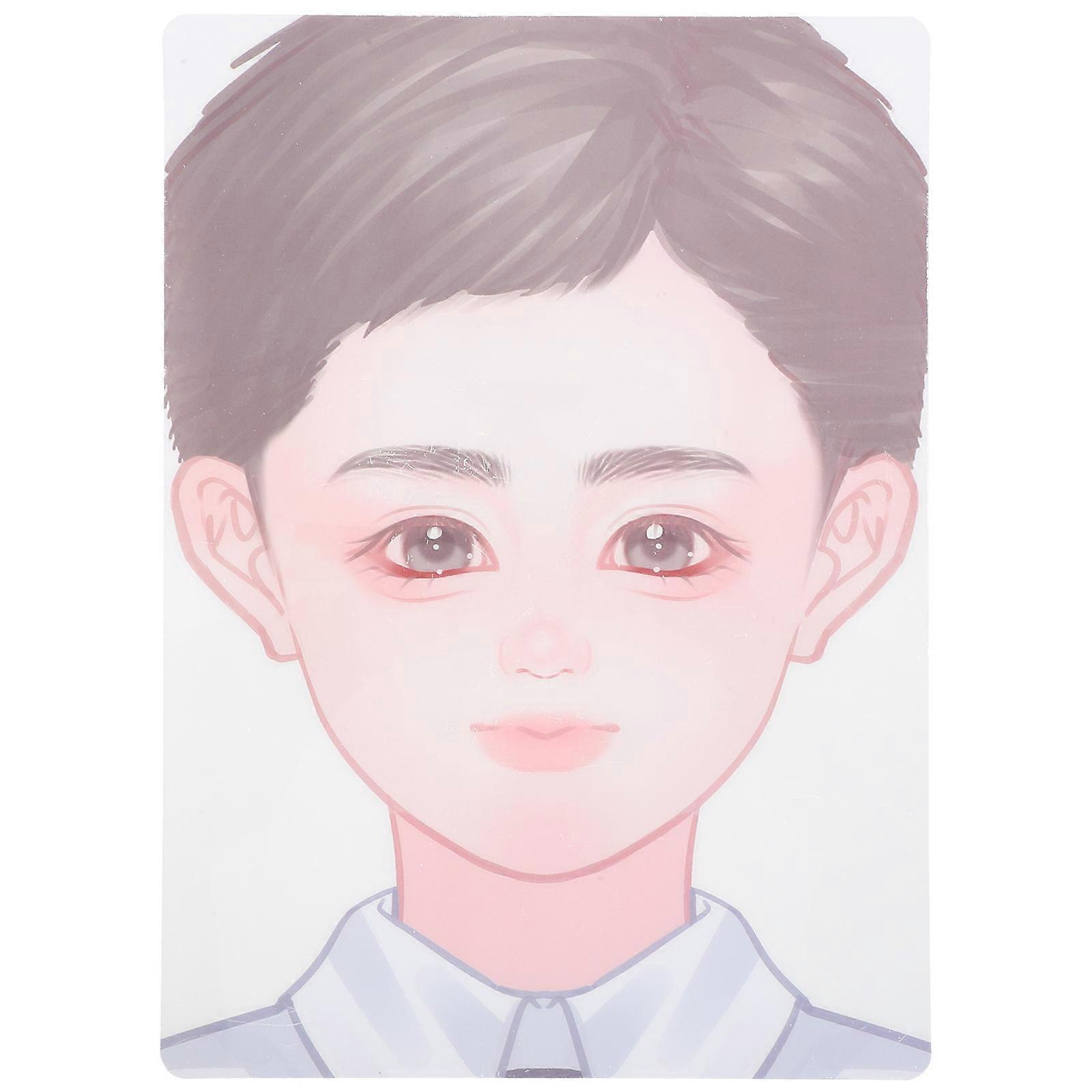 Face Painting Practice Board Facial Paint Board For Artistic Creation Rectangular PET Material 1Set