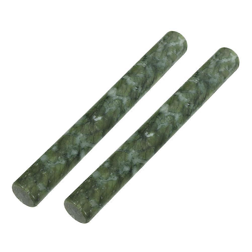 Dark Green Jade Rolling Pin for Baking with Nonstick Surface Ideal for Making Cake 21cm