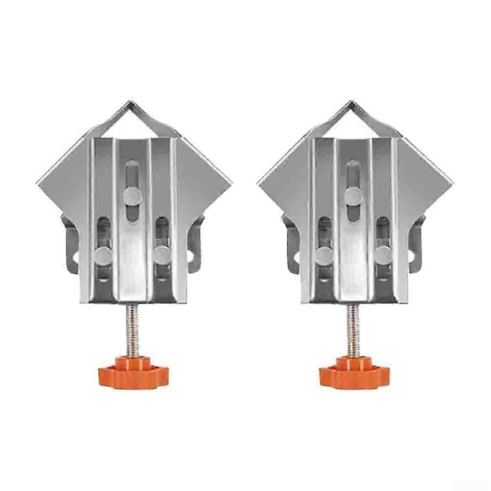 Robust stainless steel corner clamping tool for precise alignment in woodworking (A)