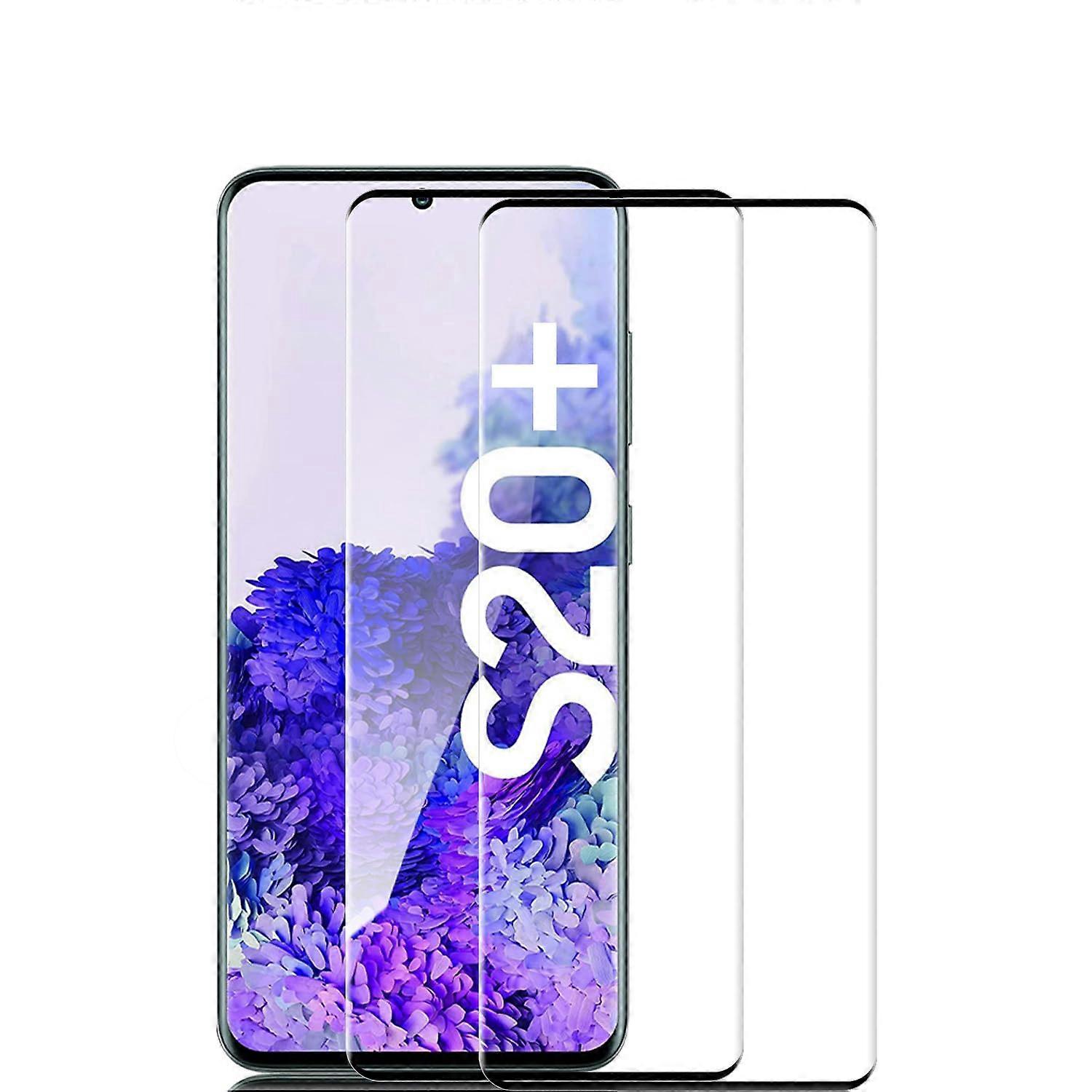 Screen Protector for Samsung Galaxy S20 Plus, 2 Pack, 3D Full Coverage, 9H Hardness, Sensitive Touch, Fingerprint ID Compatible