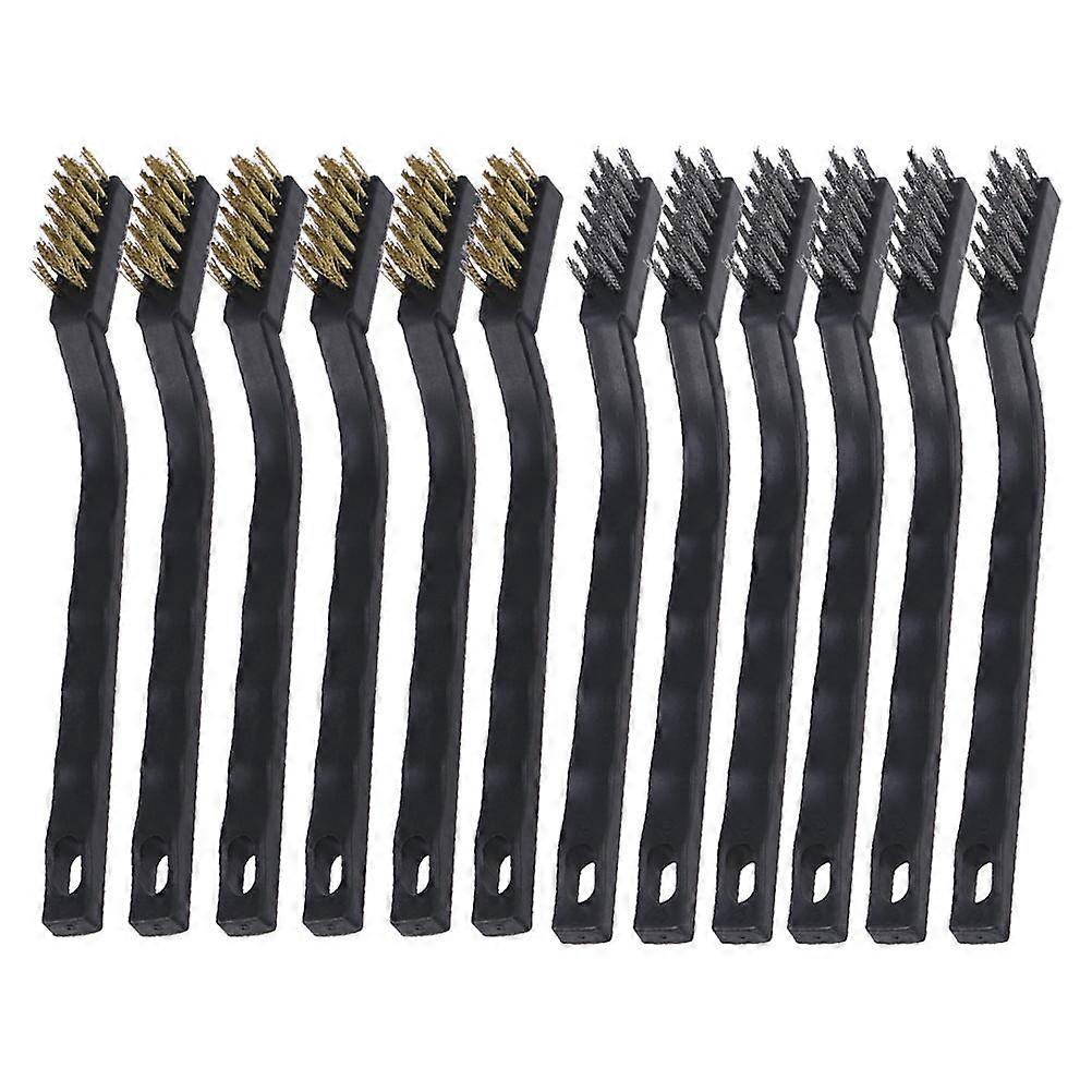 12pcs Wire Cleaning Brush for Practical Scratch resistant Welding Toothbrush