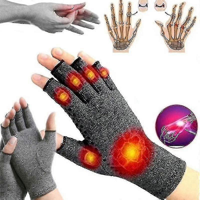 Unisex Arthritis Gloves Half Finger Gloves Compression Touch Screen Winter