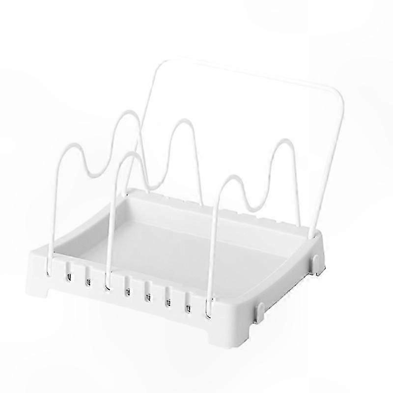 Kitchen Organizer with Adjustable Dividers and Drying Rack for Plates and Trays