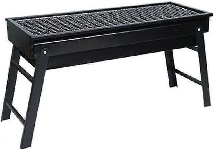 Barbecue Grill Folding Charcoal Portable Outdoor Smoker For Travel Garden Camping Black 60 x 33 cm