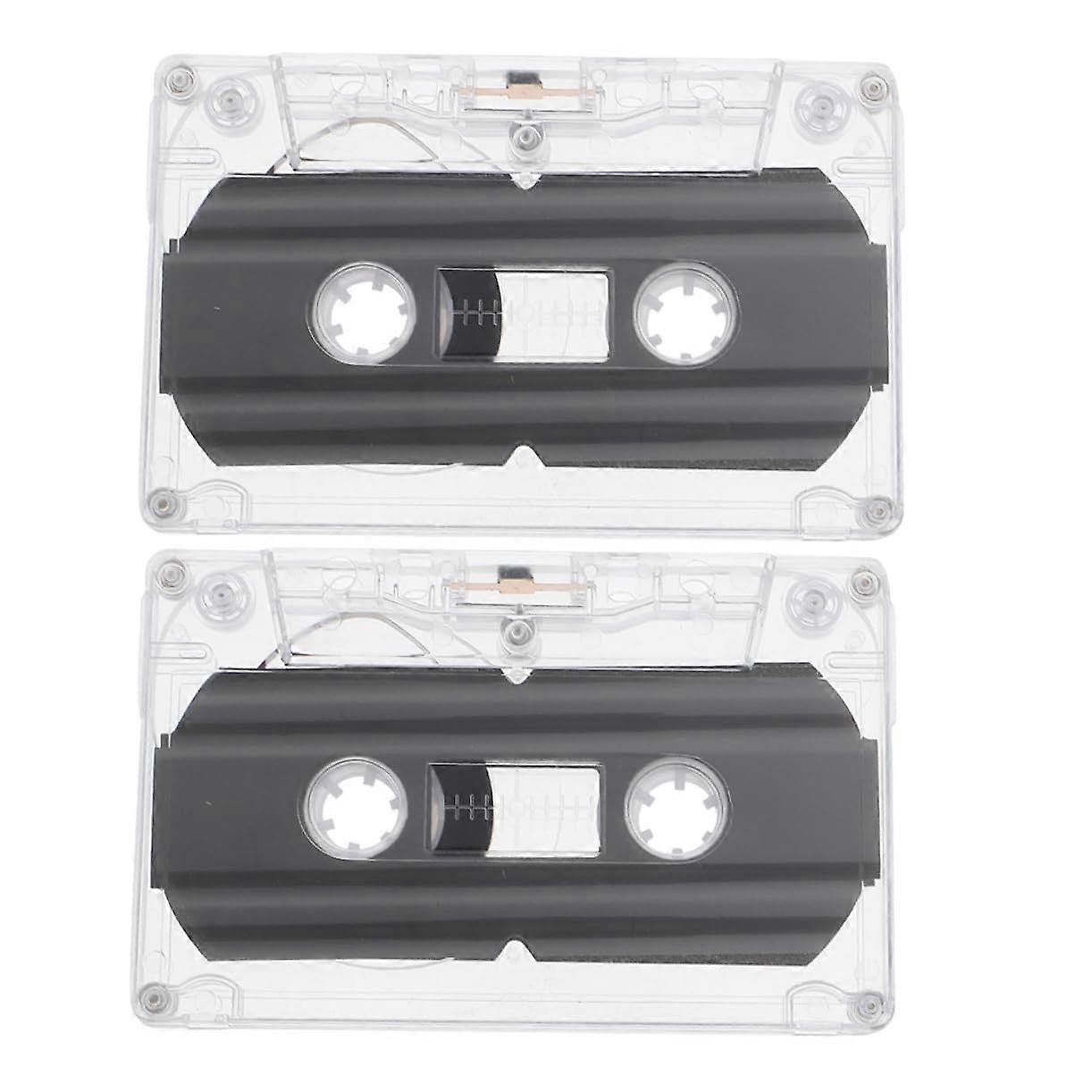 Pack of 2 Blank Audio DIY Cassette Tape for Craft Decoration Vintage Design