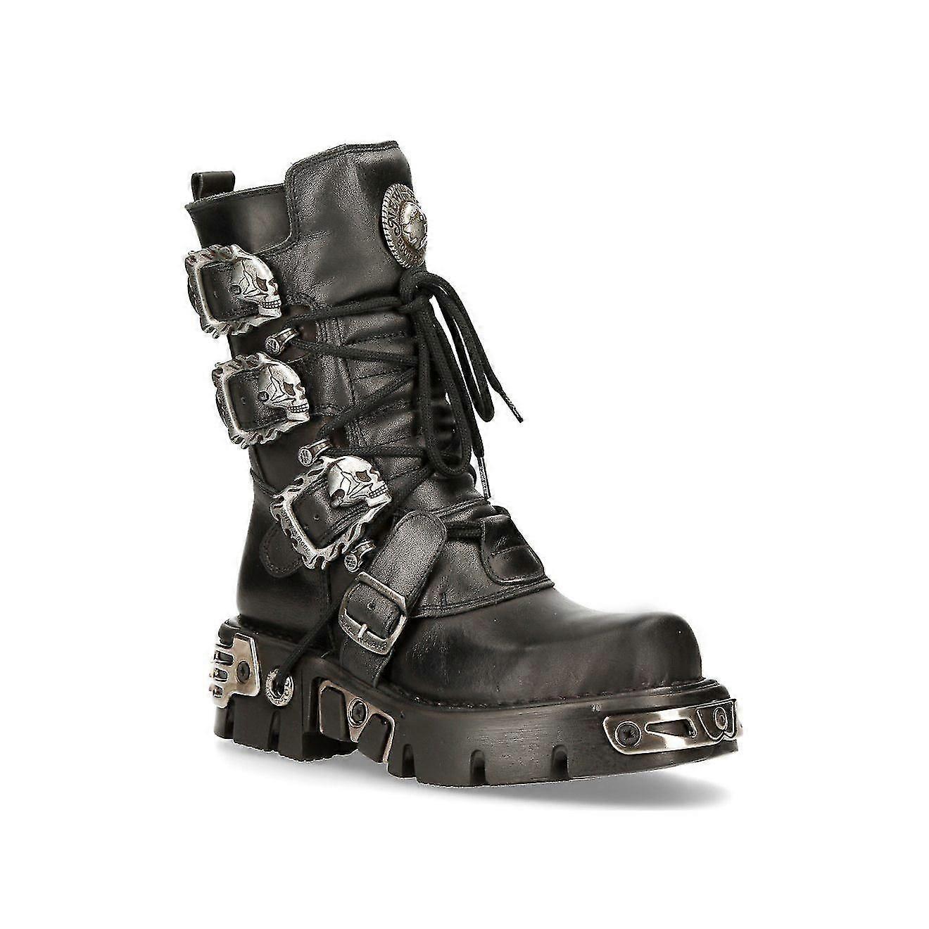 New Rock 391-S1 Leather Mid Calf Boots